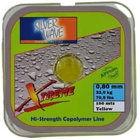 Silver Wave - Nylon Transparente Amarillo 0,80Mm Resiste 32Kg Bobina100Mt