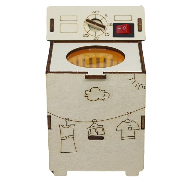 Lavadora De Madera De Juguete Hecha A Mano, Creativa, Para Fiestas Infantiles, Regalo Para Adolescentes
