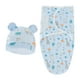 thumbnail image 2 of Swaddle Wraps Para Recién Nacidos, Gorro Para Bebés, Manta Infantil Para Niñas Recién Nacidas, Regalos, Jirafa Azul, 2 of 5