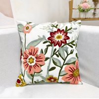 Homestore - Cojín Bordado 45X45 Cm Floral Rosado