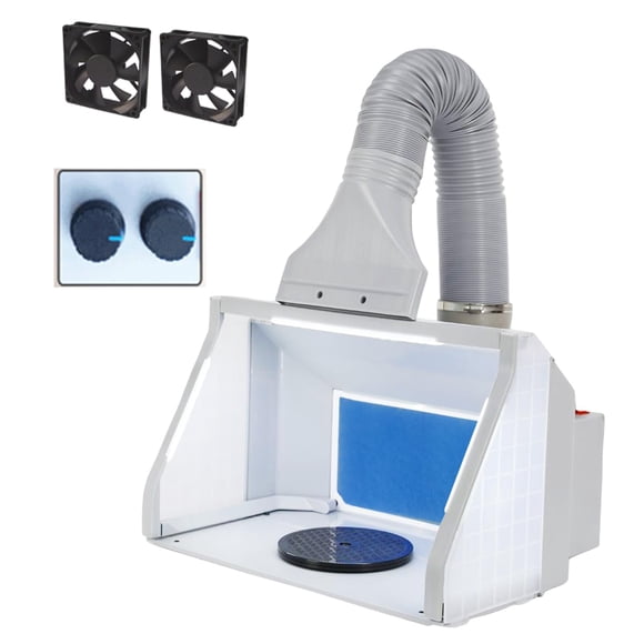 Cabina de Pulverización OPHIR Doble Ventiladores 3 LEDs Manguera 1,7 m Nueva