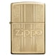 thumbnail image 2 of Mechero de bolsillo Zippo de latón pulido con diseño estampado, 2 of 6