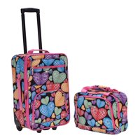 Juego De Equipaje Rockland Fashion Softside Upright De 2 Piezas Con Forma De Corazón Nuevo