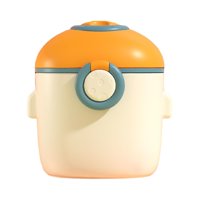 Magideal - Dispensador Portátil De Fórmula De Leche Para Bebés, Contenedor De Alimentos Con Cuchara De 5G, Estuche De Transporte De Alimentación, Compartimento A Naranja Grande