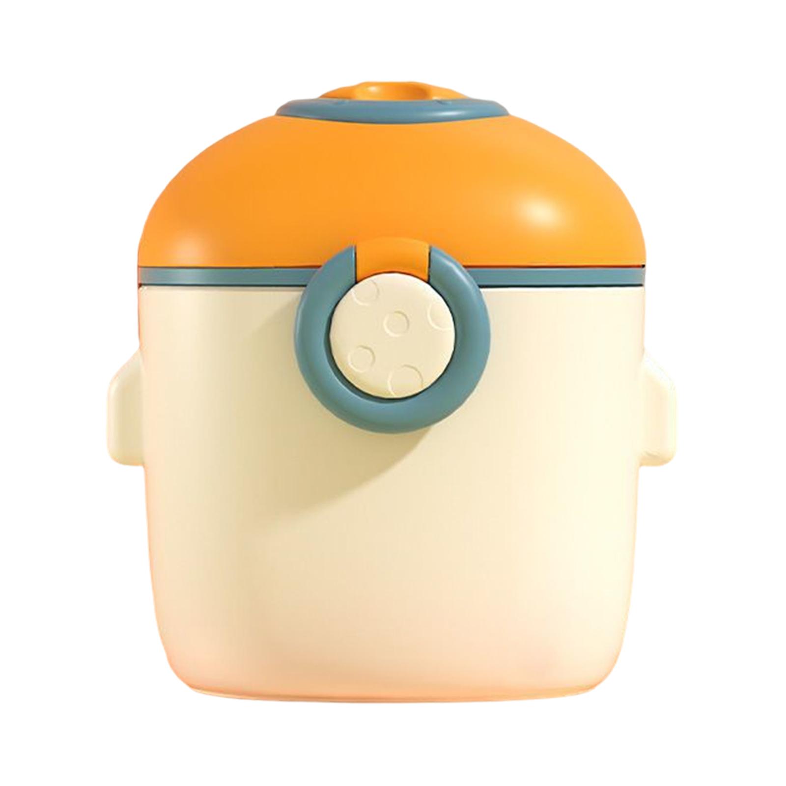 Magideal - Dispensador Portátil De Fórmula De Leche Para Bebés, Contenedor De Alimentos Con Cuchara De 5G, Estuche De Transporte De Alimentación, Compartimento A Naranja Grande