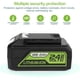 thumbnail image 4 of Paquete de 2 Reemplazo de 6.0Ah para Batería de 24V de Green+works Compatible con Herramientas de 24V de Green-works, 4 of 5