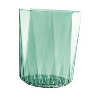 Bothyi - Papelera Transparente De 10 L Con Tapa Abierta Para Cocina, Oficina, Sala De Estar, Color Verde