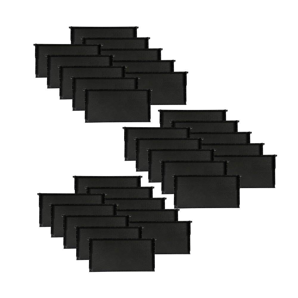 Marcos Plásticos para Colmenas Mann Lake 24.5 cm Paquete de 30 Negro
