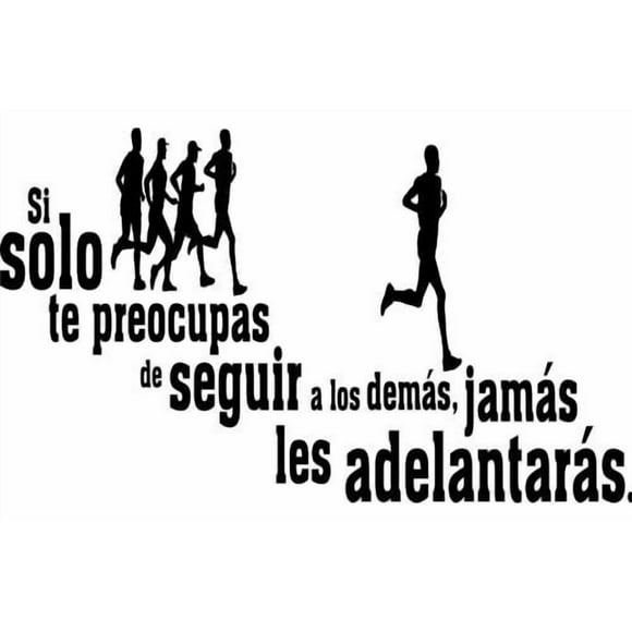 Frase Deco Si Solo Te Preocupas De Seguir FR‑11049
