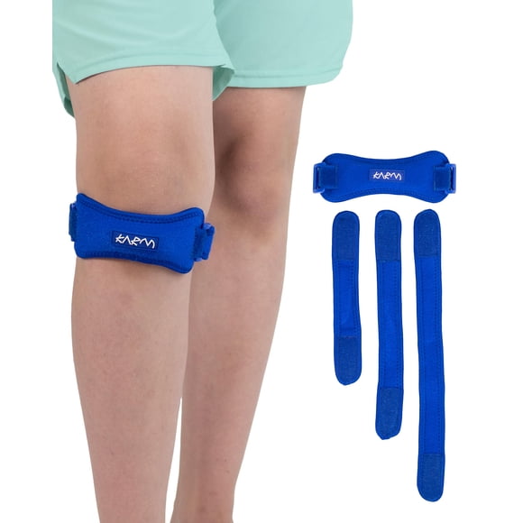 Correa de rodillera KARM Kids Osgood Schlatter Support, azul