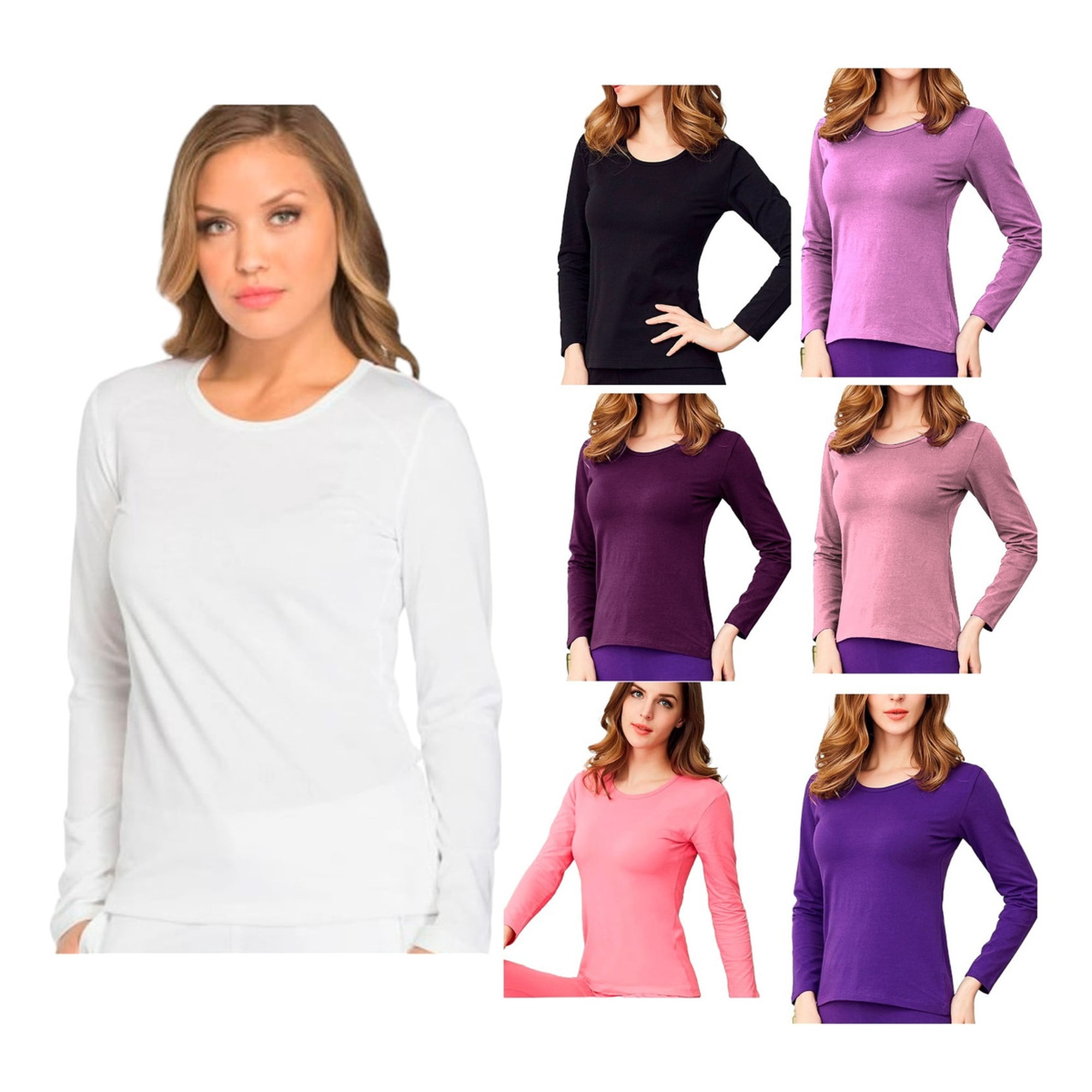 Flix - Pack 6 Camisetas Básicas Mujer Fibra Bambú