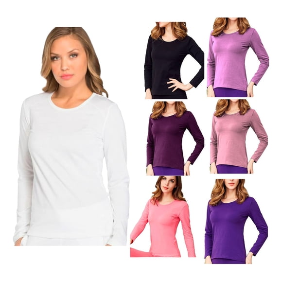 Pack 6 Camisetas Básicas Mujer Fibra Bambú