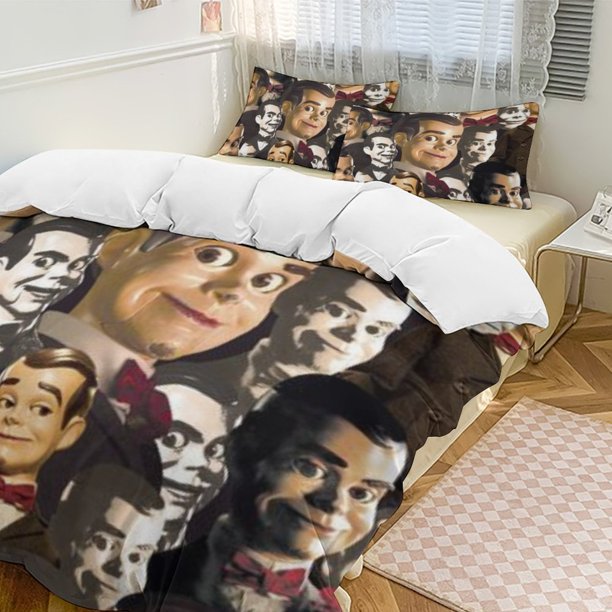 Goosebumps Slappy Quilt Set Thicken Soft 3 Pieces Bedding Set All Season Duvet Cove with 2 Pillowcases for Adult Women Girls Teens Home Room Decor