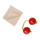 thumbnail image 5 of Bola De La Yema Del Dedo Bola Del Tambor Instrumento Kashaka Sonajero Rojo Tela Beige, 5 of 5