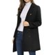 thumbnail image 4 of INSPIRE CHIC Abrigo de Invierno para Mujer con Solapa de Muesca y Doble Botonadura, Gabardina 2XL Negro, 4 of 7