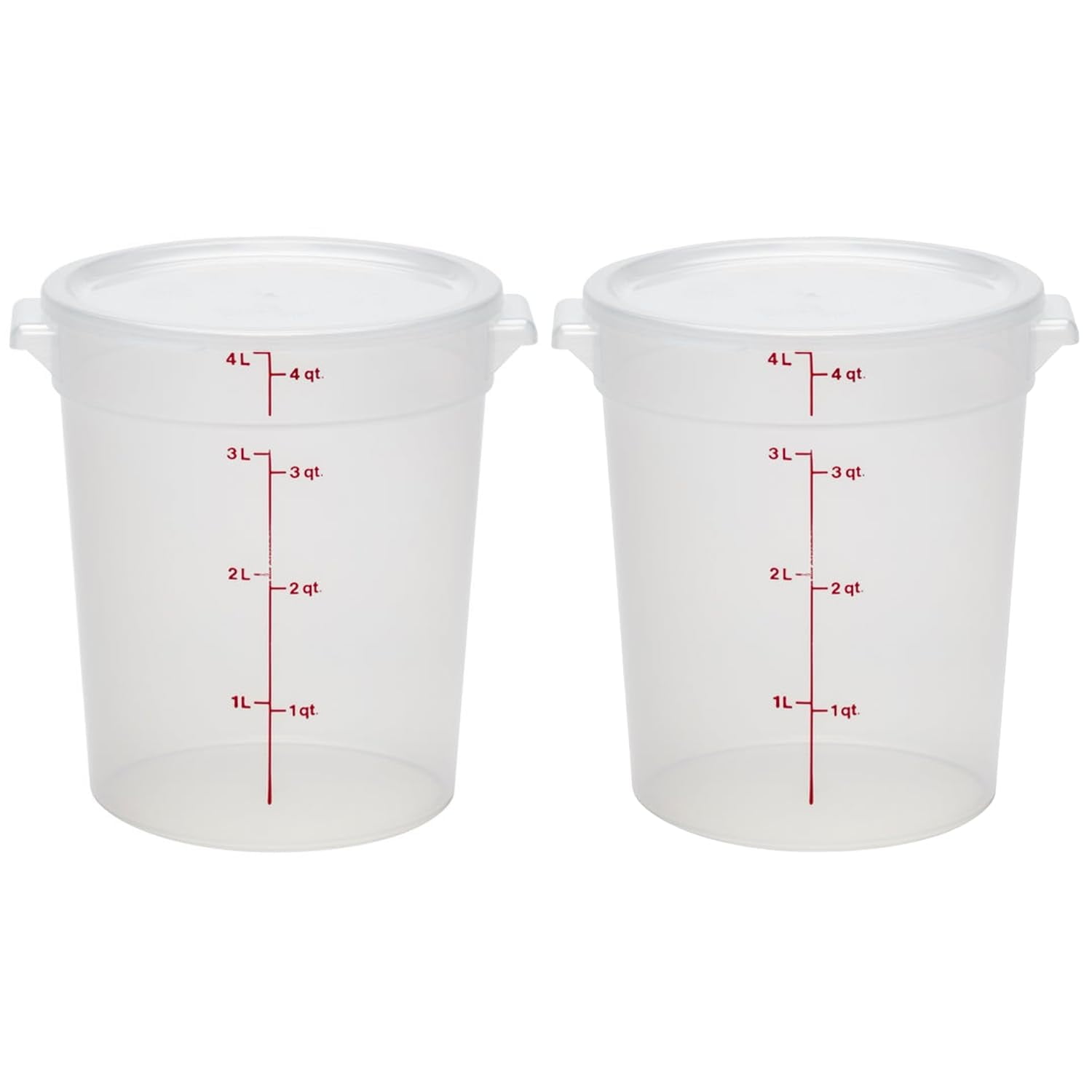 Recipiente De Almacenamiento De Alimentos Cambro De 4 Litros (paquete De 2) Sin Bpa Con Tapas