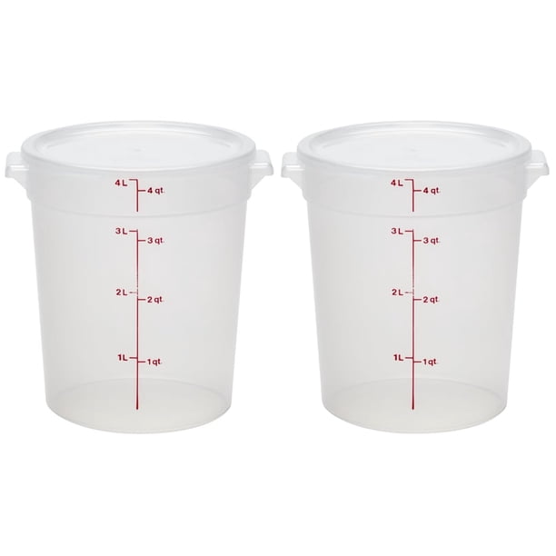 Recipiente de almacenamiento de alimentos Cambro de 4 litros (paquete de 2) sin BPA con tapas