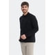 thumbnail image 2 of Polera Hombre Lisa Borbada Con Botones Negro, 2 of 4