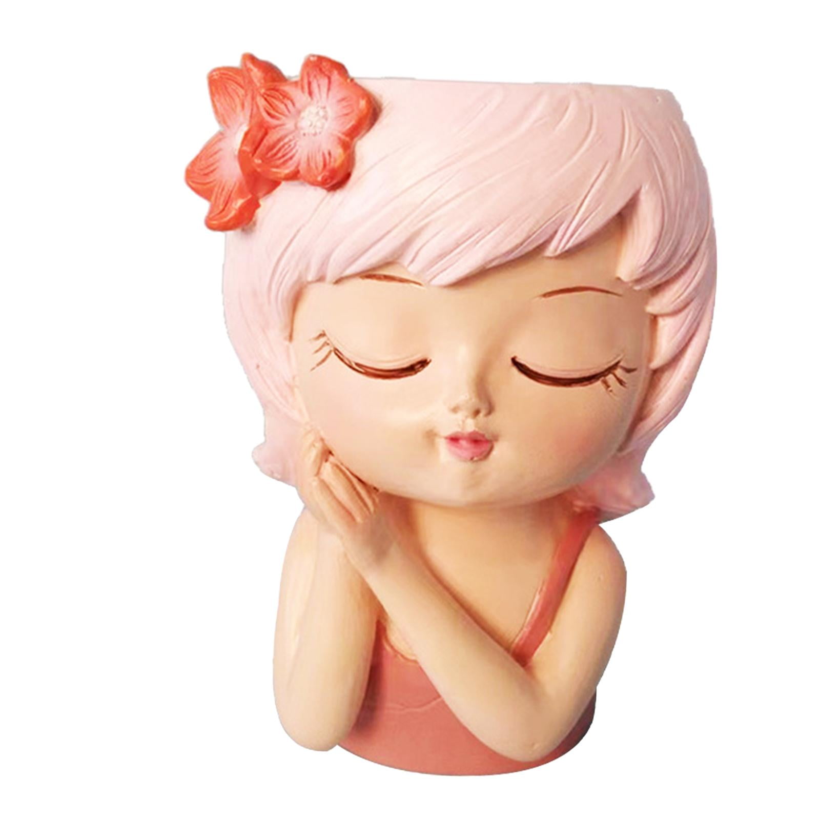 Magideal - Lindo Maceta Bonsai Olla Florero Estatua De Dibujos Animados Decoraciones Mesa Maceta Maceta Para Estantería Café Chimenea Cocina Regalo De Cumpleaños Estilo C