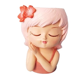 Magideal - Lindo Maceta Bonsai Olla Florero Estatua De Dibujos Animados Decoraciones Mesa Maceta Maceta Para Estantería Café Chimenea Cocina Regalo De Cumpleaños Estilo C