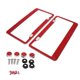 thumbnail image 3 of 2x 12 "x6" marco de la placa marco bling rhinestone cristal diamante 8 filas rojo, 3 of 5