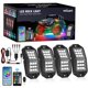 thumbnail image 1 of Kit de luces LED RGB para bajos Nilight, 4 piezas, control remoto Bluetooth, 1 of 9