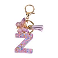 Bothyi - Llavero De Resina Adornos Niñas Mujeres Regalos Alfabeto Inglés Llavero Z