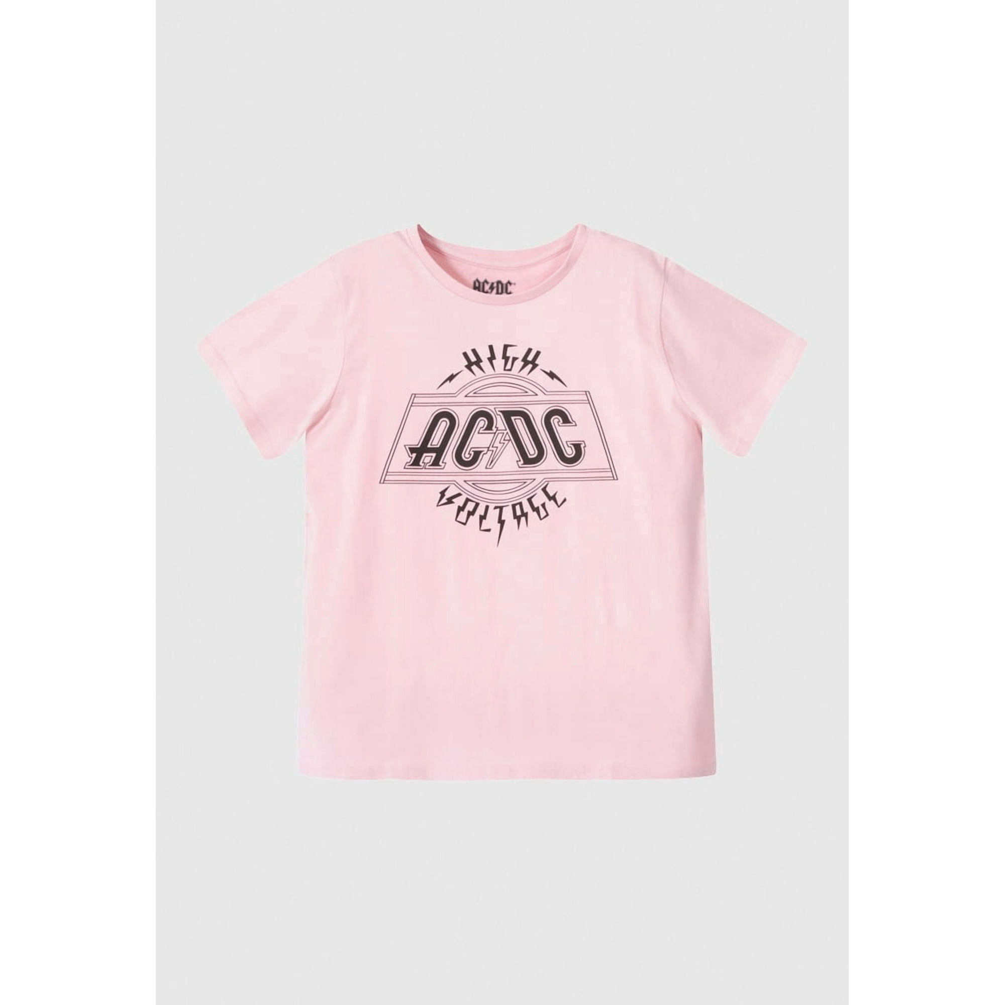Ac/dc - Polera Mujer You Acdc Voltage Rosado
