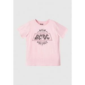 Ac/Dc - Polera Mujer You Acdc Voltage Rosado