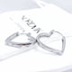thumbnail image 2 of Aros Argollas en Corazón, Circonita Blanca, Plata 925, 2 of 4