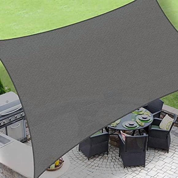 Vela de sombra tipo toldo LOVE STORY gris oscuro 4 m x 6 m rectangular