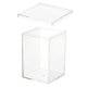 thumbnail image 1 of Caja de Acrílico Uxcell con Tapa, Cajas de Exhibición de Acrílico Transparente Contenedores de Cubo Cuadrado de Plástico Organizador de Almacenamiento 5.91"x3.94"x3.94", 1 of 7