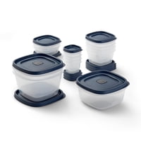Recipientes Rubbermaid Easy Find Para Almacenar Alimentos, 26 Unidades, Azules