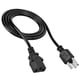 thumbnail image 5 of Cable de alimentación de CA de 3 clavijas a enchufe estadounidense, adaptador para impresora y portátil, 1,5 m, 125 V, 5 of 8
