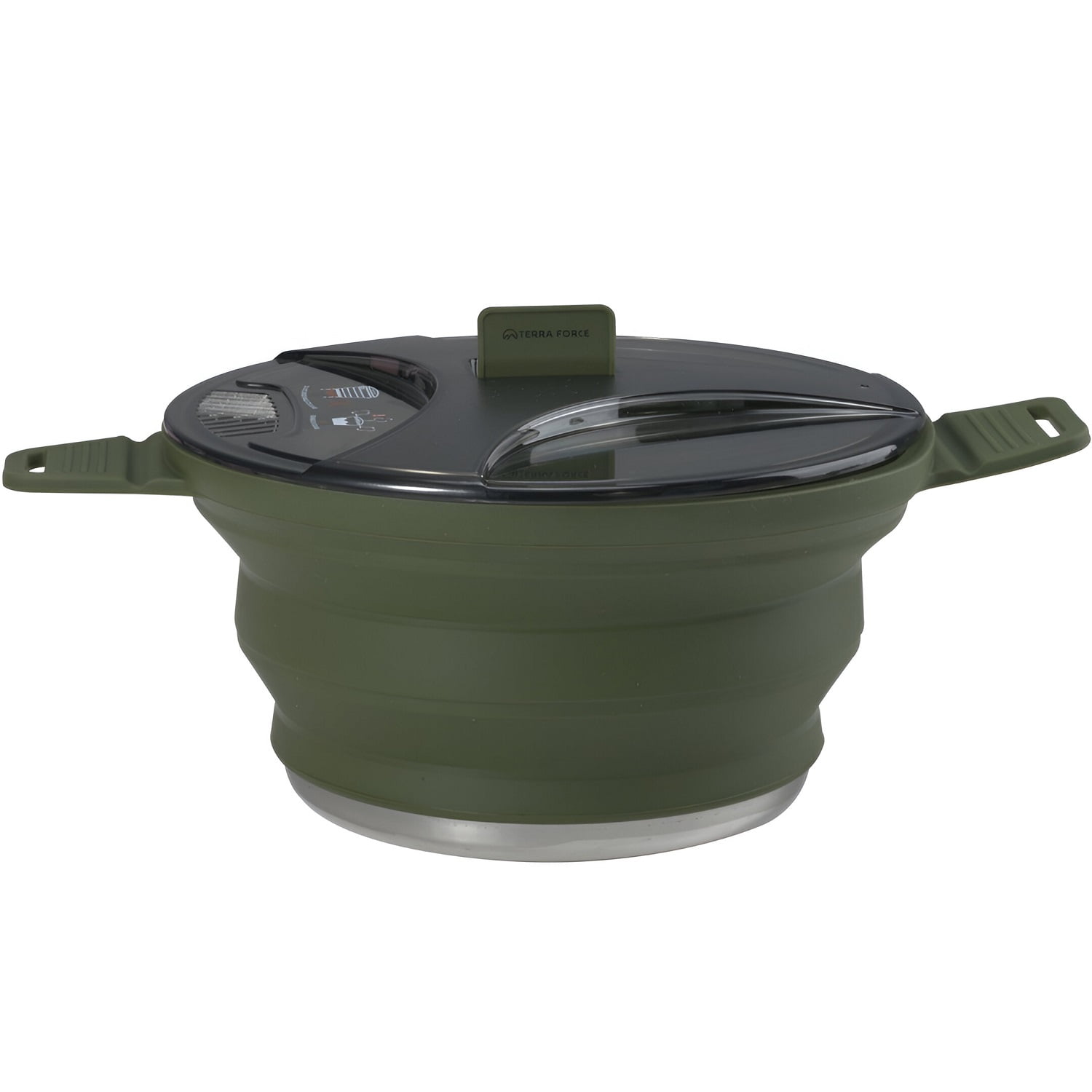 Terra Force - Olla Silicona Plegable 2,4l - Camping Militar