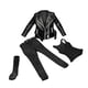 thumbnail image 3 of 1/6 mujeres ropa negro PU chaqueta de cuero pantalones chaleco botas para 12 '' figura, 3 of 3