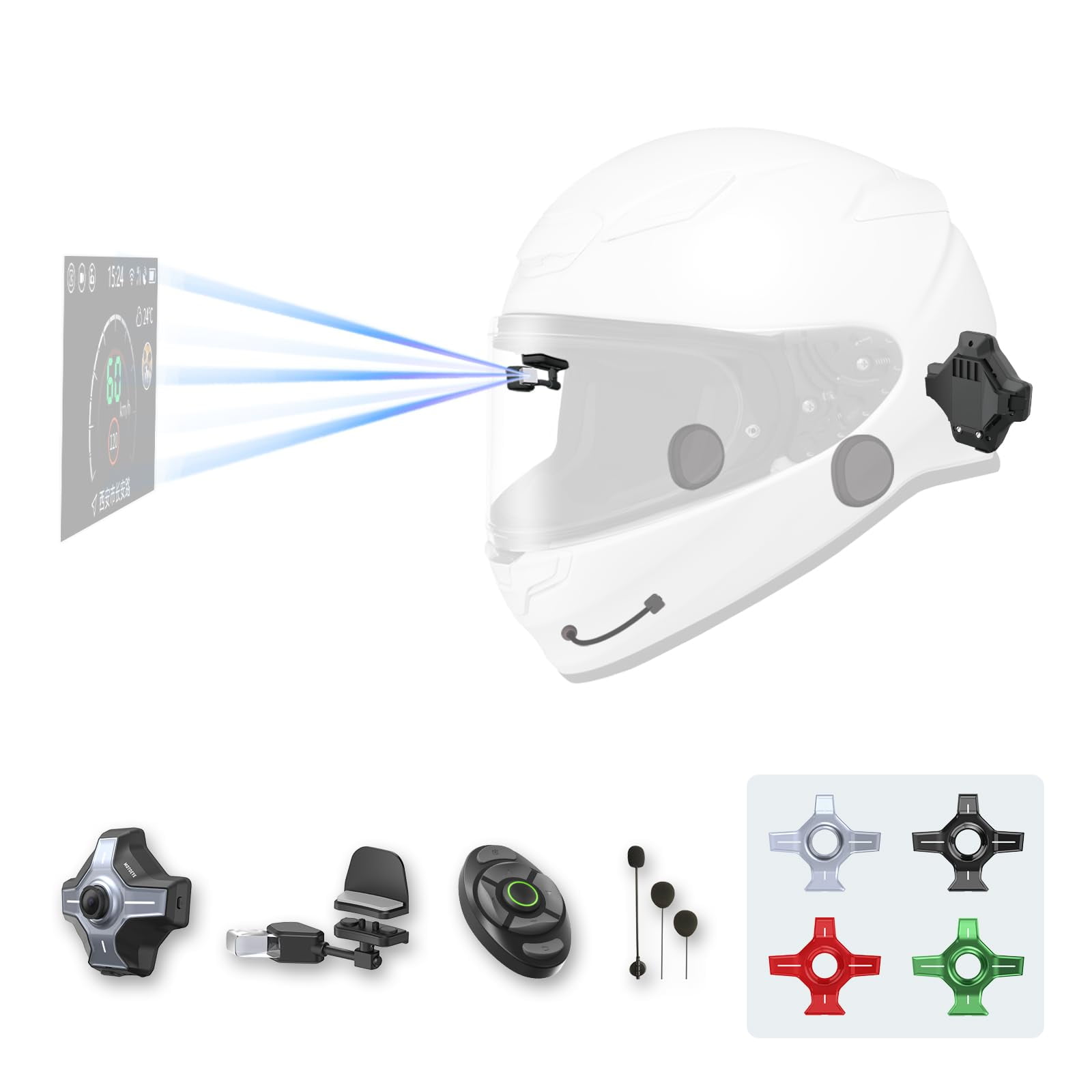 Casco De Moto Motoeye E6+ Hud Bluetooth Gps Retrovisor