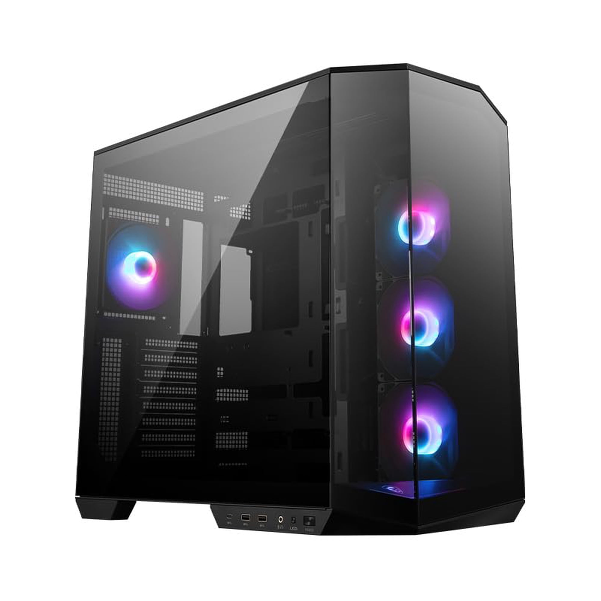 Funda Para Pc Para Videojuegos Msi Mag Pano 100r Pz De Vidrio Templado Negro
