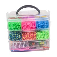 Magideal - Kits De Pulseras De Bandas De Goma, Juego De Pulseras De Bandas De Goma, Bandas De Goma De Telar Bandas De Telares De Goma Coloridas Para Niños, Niños S