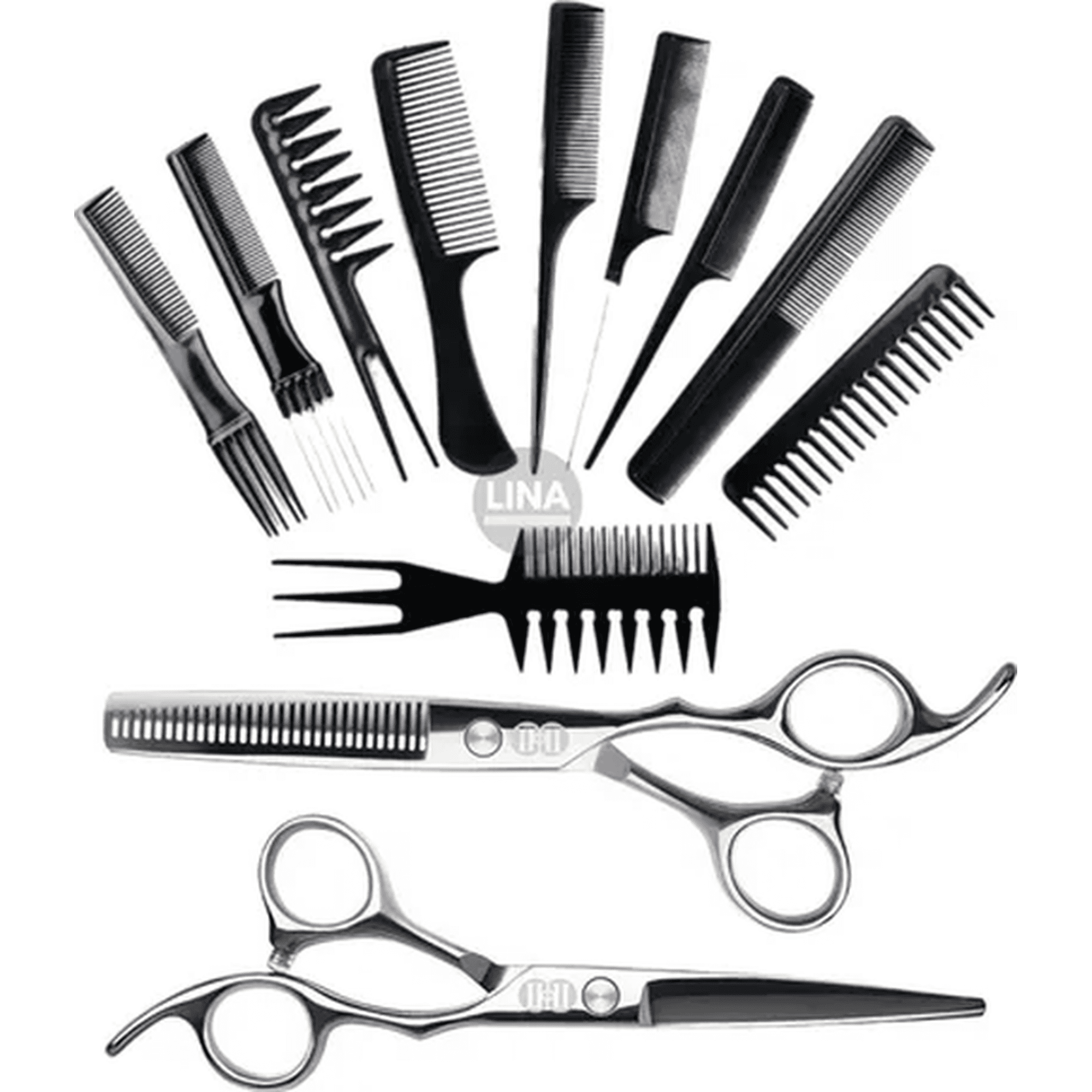 Genérico - Set Tijeras Cortar Pelo + Peine