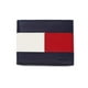 thumbnail image 1 of Cartera Tommy Hilfiger de piel delgada con doble pliegue azul/blanco/rojo, 1 of 3
