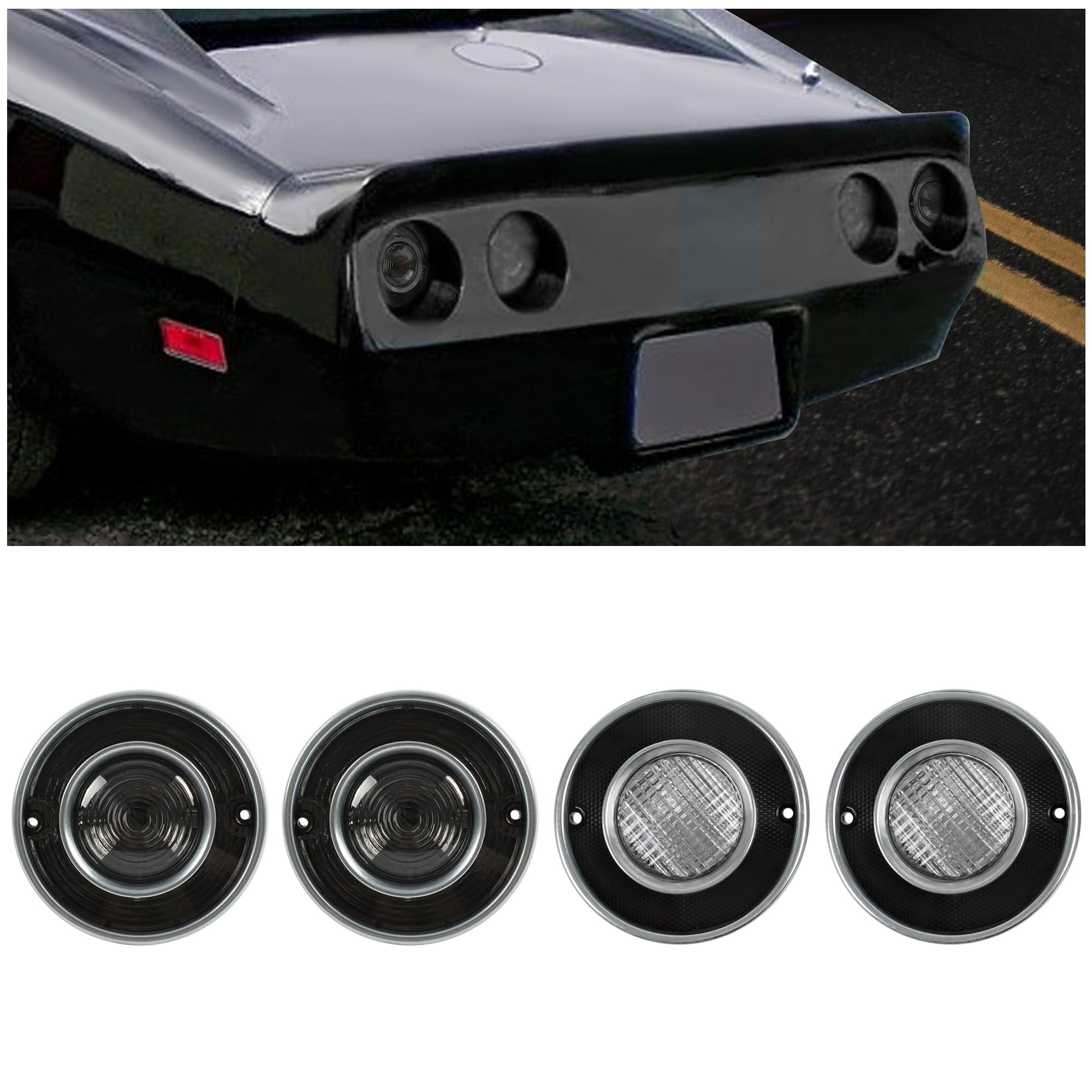 Juego De Luces Traseras Y Luces De Reversa Hecasa Para Corvette C3 1975-79