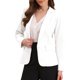 thumbnail image 2 of INSPIRE CHIC Blazers para Mujeres Regreso a Clases Conjunto de Profesora Casual de Negocios Chaqueta de Traje de Oficina de Trabajo de Un Botón Frontal de Manga Larga con Hombreras XL Blanco, 2 of 6