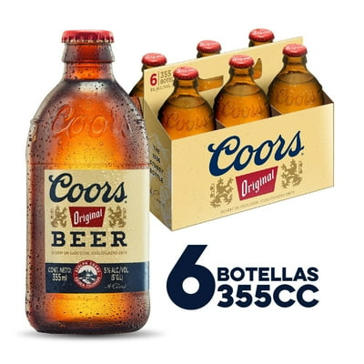 Cerveza Lager Original 5° Pack 6 Botella 355 Ml Coors