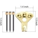 thumbnail image 4 of Paquete de 10 ganchos para colgar marcos de fotos de 100 lb con clavos, kit profesional para colgar fotos y espejos pesados de yeso resistente., 4 of 7