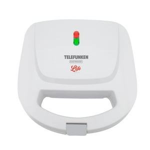 Telefunken - Sandwichera Antiadherente 2 Panes Blanco