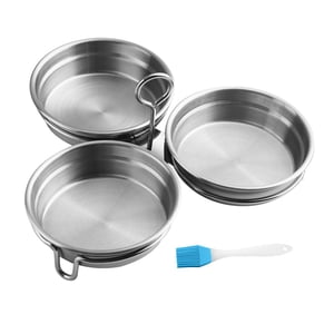 Magideal - Escalfador De Huevos De Acero Inoxidable, Soporte Para Huevos Escalfados, Vaporizador De Huevos, Hervidor De Huevos Antiadherente Creativo Para El Des Fondo Plano