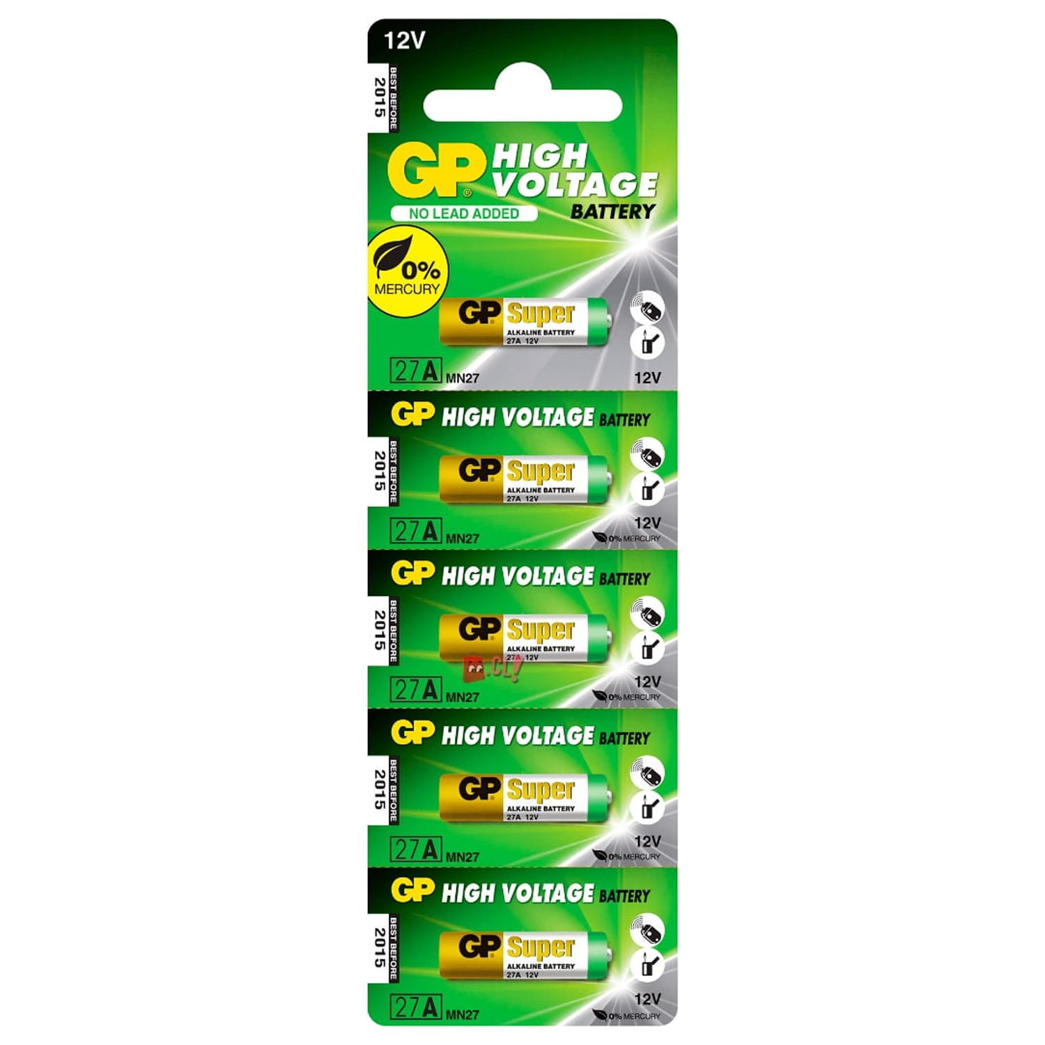 5 Pilas Gp 27a 12v High Voltaje Alcalina - Ps