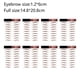 thumbnail image 2 of pegatinas para tatuajes de cejas, tatuajes temporales despegables, resistentes al agua, plantillas angulares para eliminar, parches de color para práctica de dibujo, maquillaje para mujeres y niñas (m, 2 of 6
