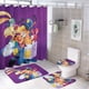 thumbnail image 1 of Bonkers-theme 4-Piece Shower Curtain Set with Rugs, Waterproof Bathroom Decor Set Includes Bath Mat, U-Shaped Rug, Toilet Lid Cover and Curtain with Hooks, 1 of 6